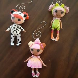 Set of 3 Lalaloopsy dolls 3"christmas ornaments